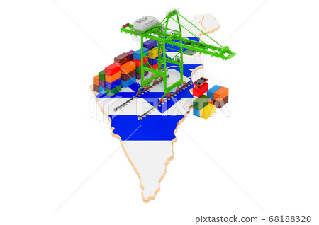 Freight Shipping in Israel concept 68188320