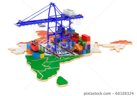 Freight Shipping in India concept 68188324
