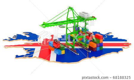 Freight Shipping in Iceland concept Freight Shipping in Iceland concept 68188325