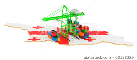 Freight Shipping in Georgia concept Freight Shipping in Georgia concept 68188329