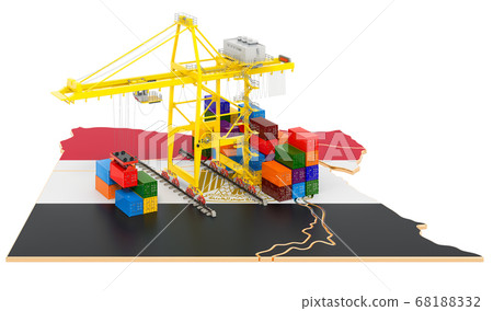 Freight Shipping in Egypt concept Freight Shipping in Egypt concept 68188332
