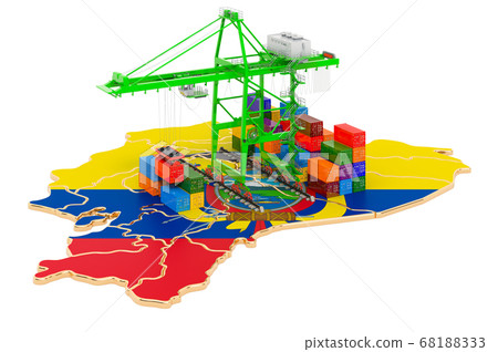 Freight Shipping in Ecuador concept Freight Shipping in Ecuador concept 68188333
