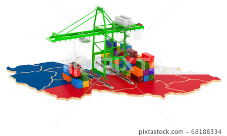 Freight Shipping in Czech Republic concept Freight Shipping in Czech Republic concept 68188334