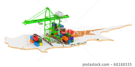 Freight Shipping in Cyprus concept Freight Shipping in Cyprus concept 68188335