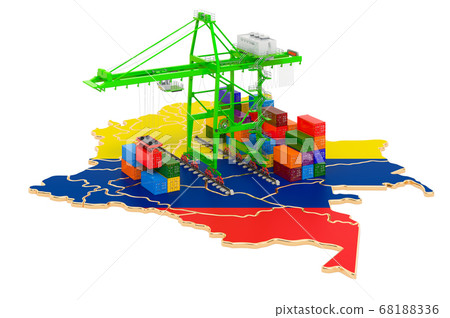 Freight Shipping in Columbia concept 68188336