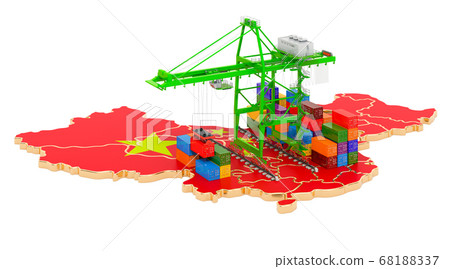Freight Shipping in China concept 68188337