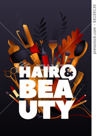 Hair and Beauty Style. Colorful hairdresser... - Stock Illustration  [68189130] - PIXTA