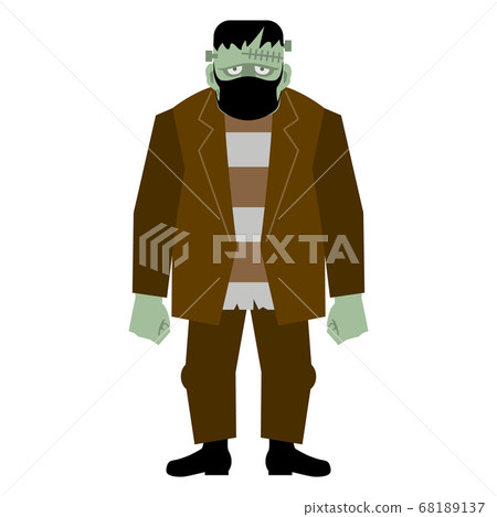 Frankenstein dropping his shoulders in a mask 68189137