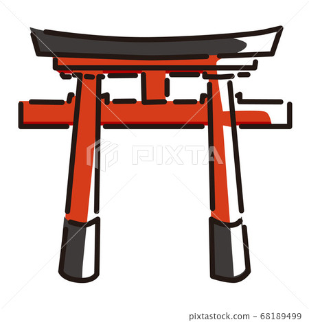 日本文化材料/幸運符鳥居 68189499