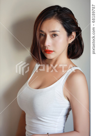 portrait of attractive and sexy asian woman with beauty face 68189787