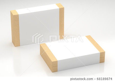 Download Two Craft Cardboard Paper Gift Box Mockup With Stock Illustration 68189874 Pixta