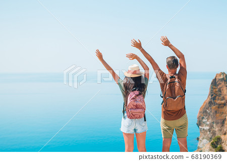 Happy family on vacation in the mountains 68190369