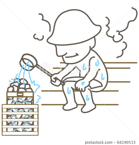 老年人享受桑拿浴[自排] 68190515