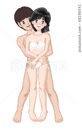 Yuki hugging young man and woman illustration 34 68190541