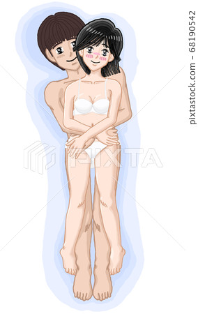 Yuki hugging young man and woman illustration 05 68190542