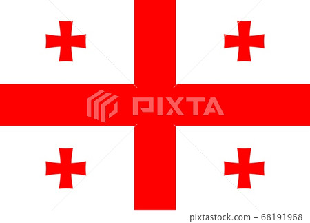 flag of georgia on white background - illustration  68191968