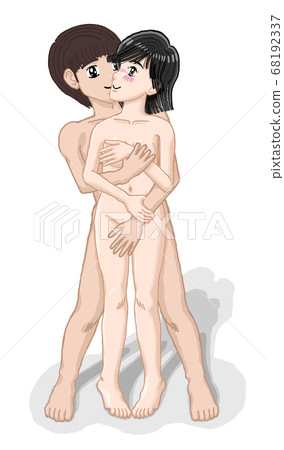 結城擁抱年輕男女插畫39 68192337