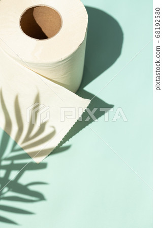 Bamboo toilet paper in sunlight. Bamboo toilet paper in sunlight. 68192580