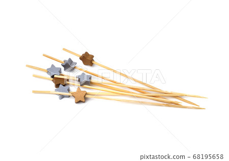 Cocktail picks isolated on white background Cocktail picks isolated on white background 68195658