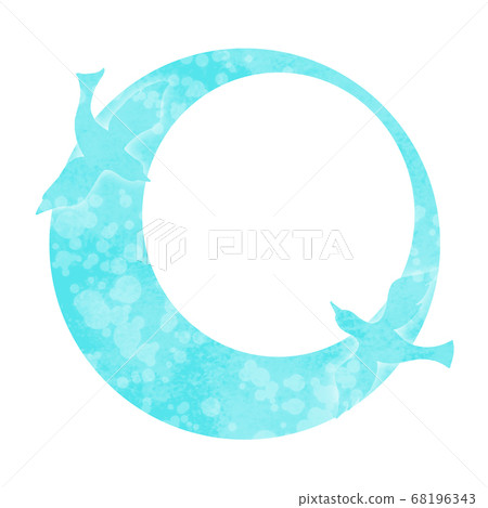 Frame material designed with a small bird motif Frame material designed with a small bird motif 68196343
