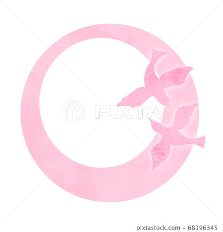 Frame material designed with a small bird motif Frame material designed with a small bird motif 68196345