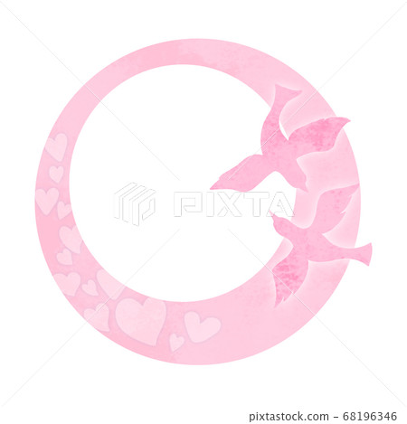 Frame material designed with a small bird motif Frame material designed with a small bird motif 68196346