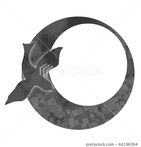 Frame material designed with a small bird motif 68196364