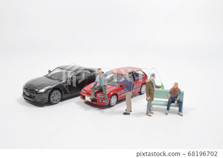 a figure Man As Gangster, with the sport car a figure Man As Gangster, with the sport car 68196702