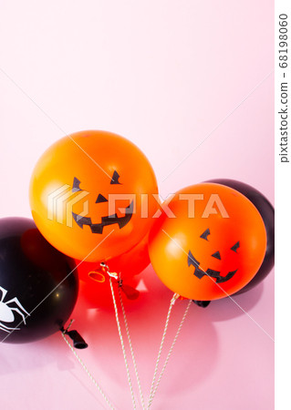 Halloween scene with balloons Halloween scene with balloons 68198060