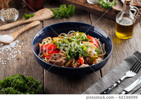 Asian uyghur cuisine dish guiru laghman noodles 68198099