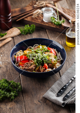 Asian uyghur cuisine dish guiru laghman noodles 68198154
