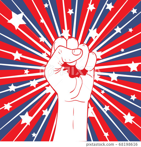 Fist raised up banner Fist raised up banner 68198616