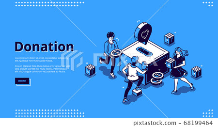 Vector banner of donation and charity 68199464