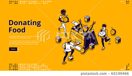 Vector banner of donating food 68199466
