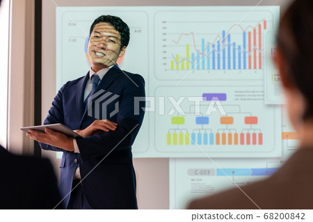 presentation, business man, business 68200842