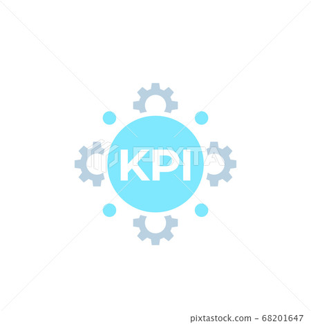 KPI vector icon on white 68201647