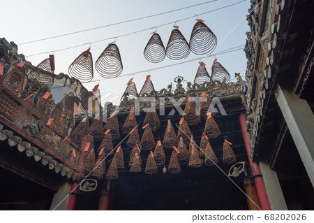 Ho Chi Minh City, Vietnam: hanging spiral incense sticks in Thien Hau Pagoda. Thien Hau Pagoda is one of the highlights of Cho Lon, Saigon Chinatown 68202026
