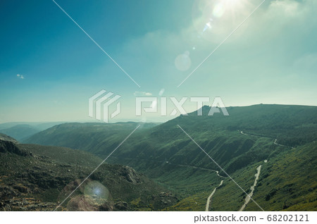 Long road on Zezere River valley Long road on Zezere River valley 68202121