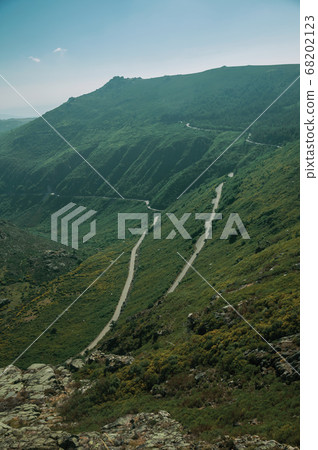 Long road on Zezere River valley Long road on Zezere River valley 68202123