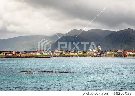 Andenes village panorama with multiple houses and Andenes village panorama with multiple houses and 68203038