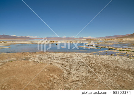 Views at Polques hot springs - South of Bolivia. 68203374