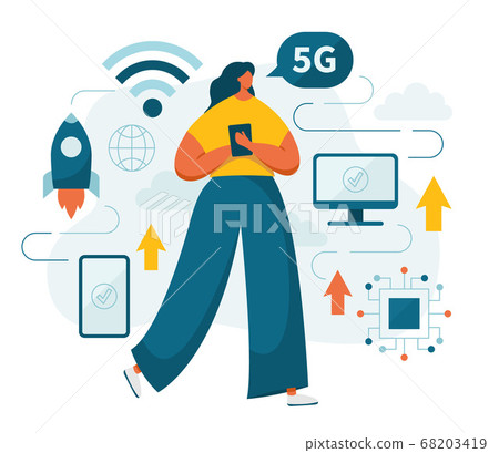 5g network fifth generation high speed and people 5g network fifth generation high speed and people 68203419