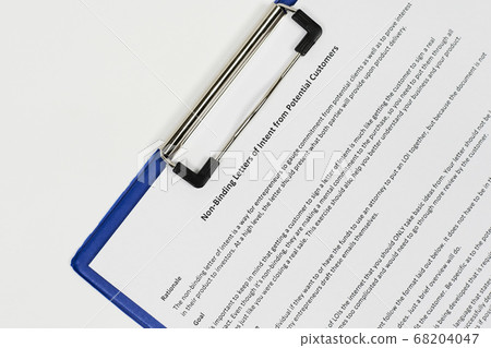 Non-binding letter of Intent from potential customers 68204047
