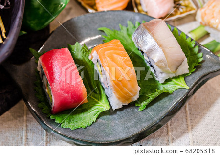 sashimi sushi set table. sashimi sushi set table. 68205318