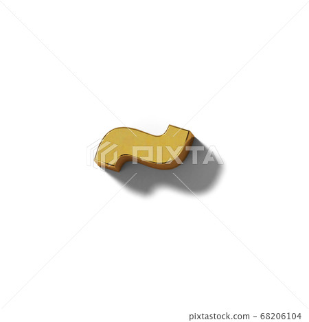 現實的金印刷體字母（透明背景） 68206104