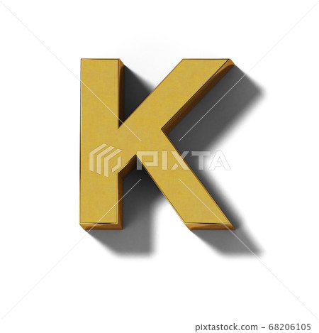 現實的金印刷體字母（透明背景） 68206105