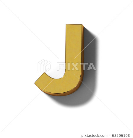 現實的金印刷體字母（透明背景） 68206108