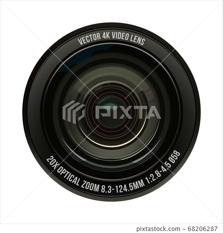 vector illustration video optical lens on a...-插圖素材 [68206287] - PIXTA圖庫