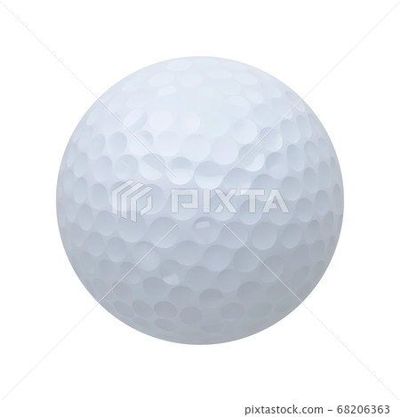 golf ball vector realistic illustration on white isolated background 68206363