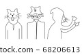 funny cats set 68206613